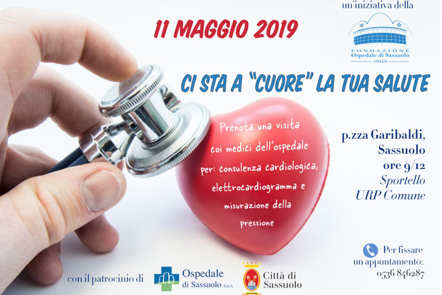 Sabato 11 maggio, in piazza, visite cardiologiche gratuite