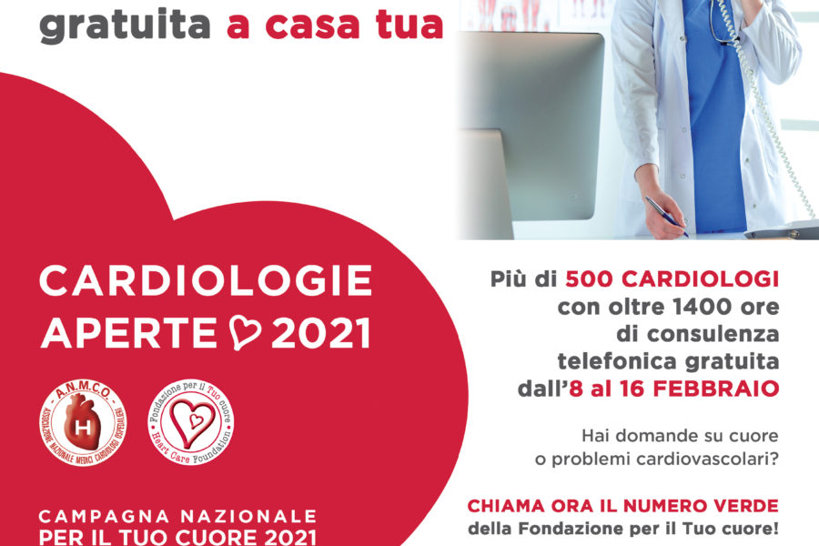 Cardiologie aperte, un numero verde per le consulenze telefoniche