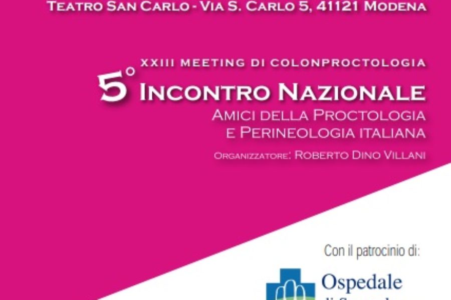 Centro del Pavimento Pelvico, a Modena il 5° incontro “Amici della Proctologia”
