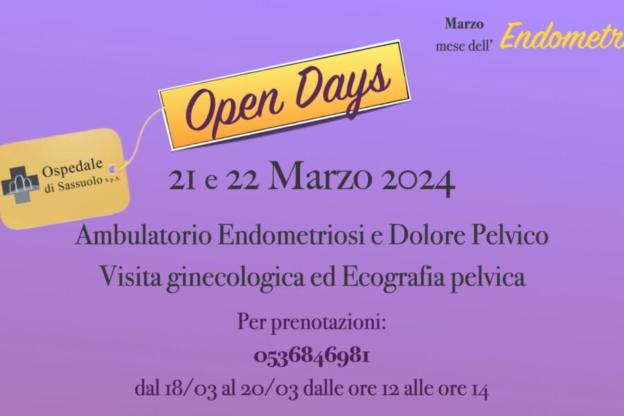 Endometriosi, in ospedale a Sassuolo visite gratuite il 21 e 22 marzo